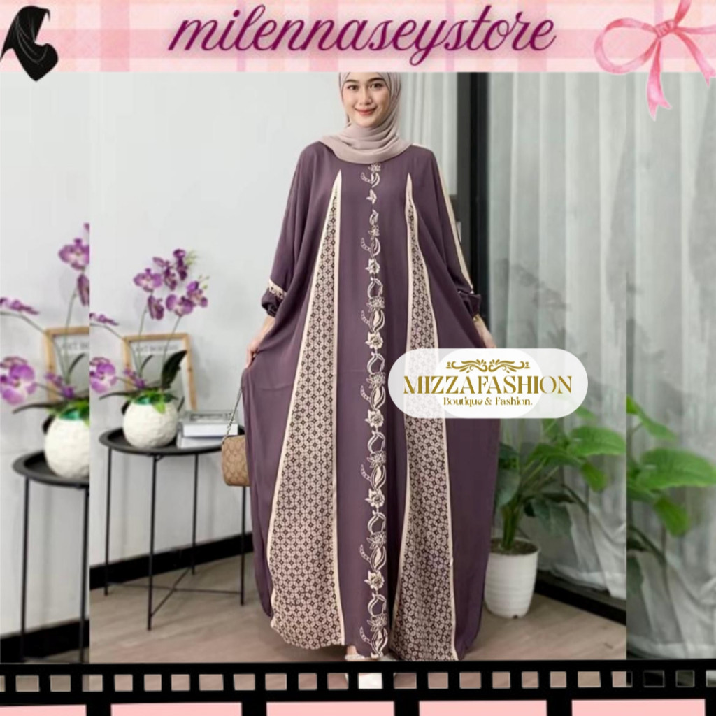 TERBARU BAGUS kaftan rayon motif FATMA Ld 180 bahan tebal premium ori gamis abaya remaja kekinian ju