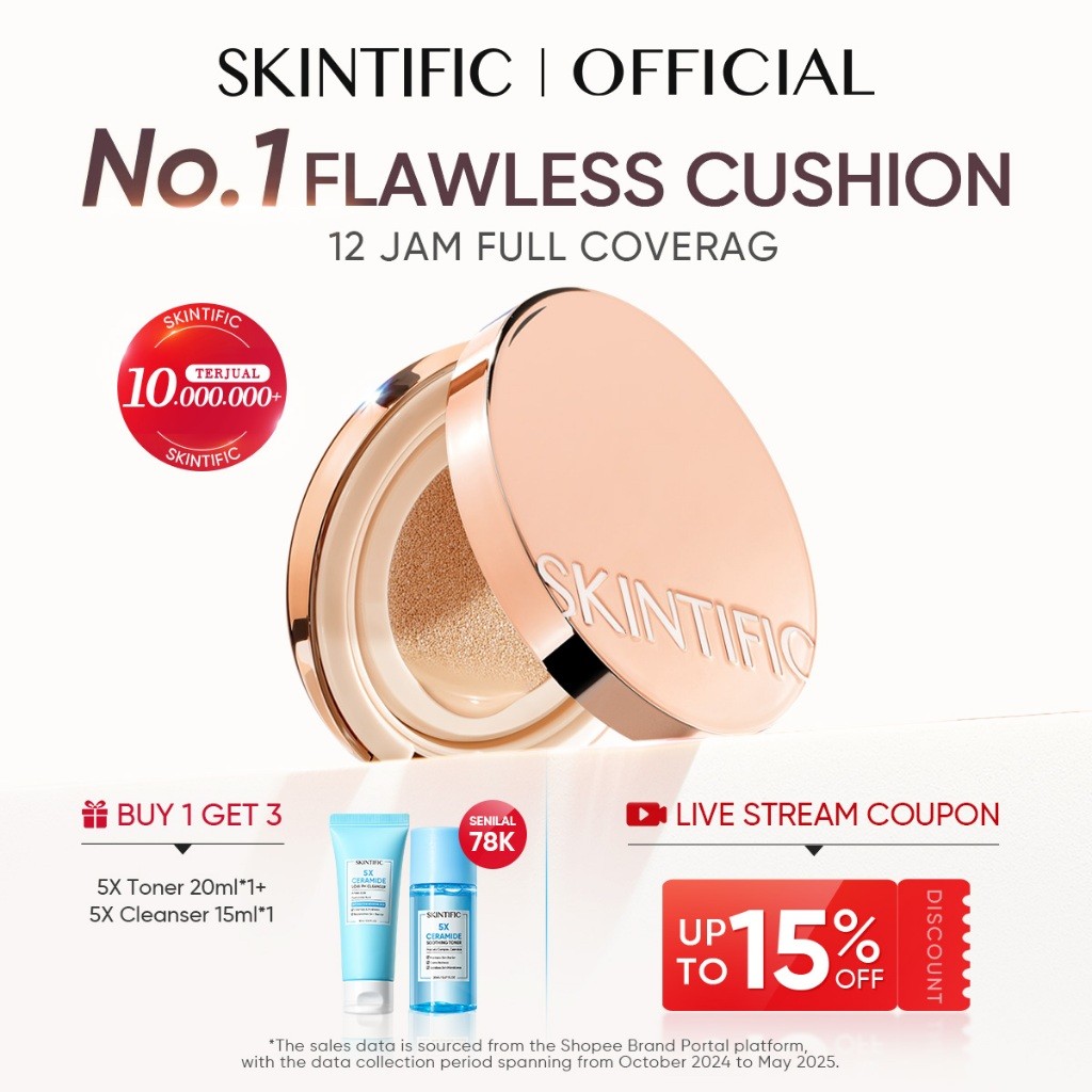 ⚡ PROMO FLASH SALE ⚡ SKINTIFIC - Cover All Perfect Cushion — High Coverage Concealer Non-Comedogenic