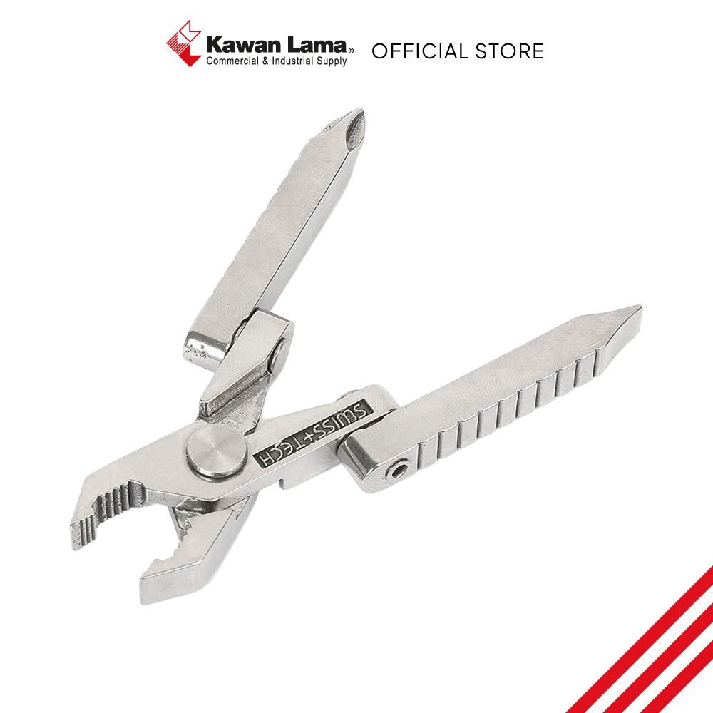 KLS Swiss Tech Tang Serbaguna Micro Tech 6 in 1 - Silver Multi Tool