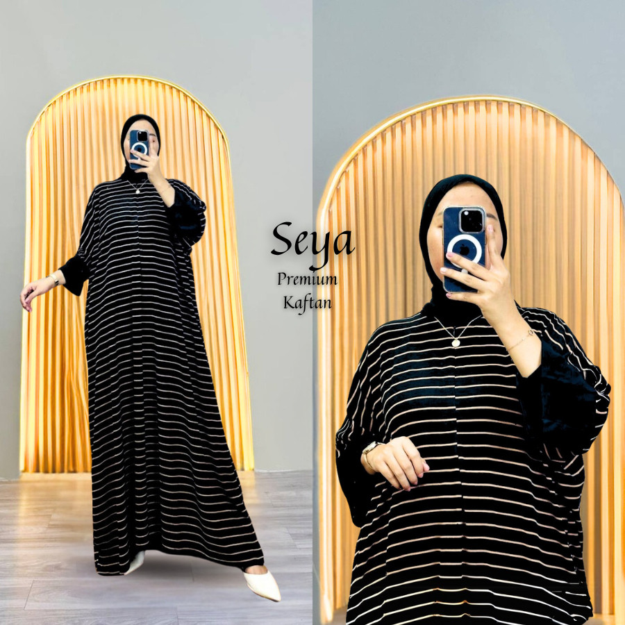 Seya Premium Kaftan Abaya by Rayon Jumbo - Daily Daster Kaftan Cocok untuk sehari - hari mewah simpl