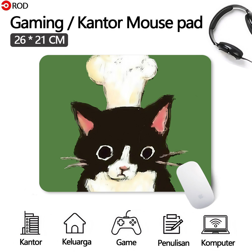 Mousepad 26*21cm Mouse Pad Anti Selip Desk Mat Large MousePad Long Mouse Pad Komputer Animal Cat Col
