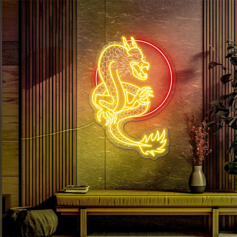 Dragon Neon Sign Chineese Dragon Neon Sign Chinese Dragon sign Anime Room Neon Light Tokyo Dragon Ne