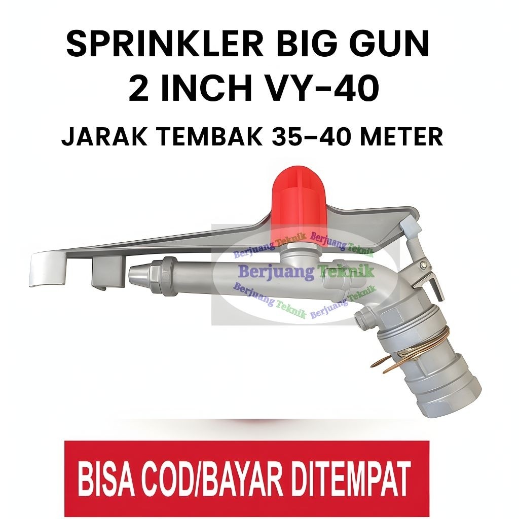 (Hominic store) Sprinkler Big Gun 2 inch VY-40/ 40 PY jarak tembak 35-40 meter || Sprinkler Pertania