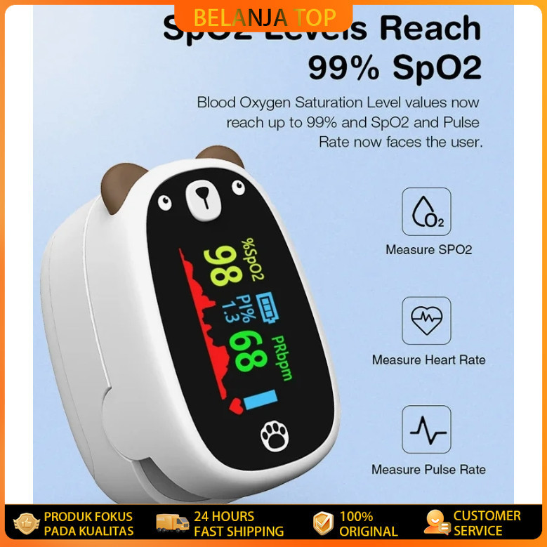 Oximeter Bayi, Balita & Anak-anak Fingertip Pulse Oximeter baby & Kids