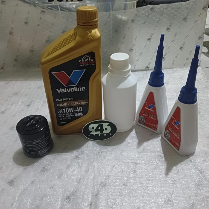 Paket Oli Mesin Vespa Matic Valvoline Ultra Racing 10W-40 Full Synthetic TERBAIK...