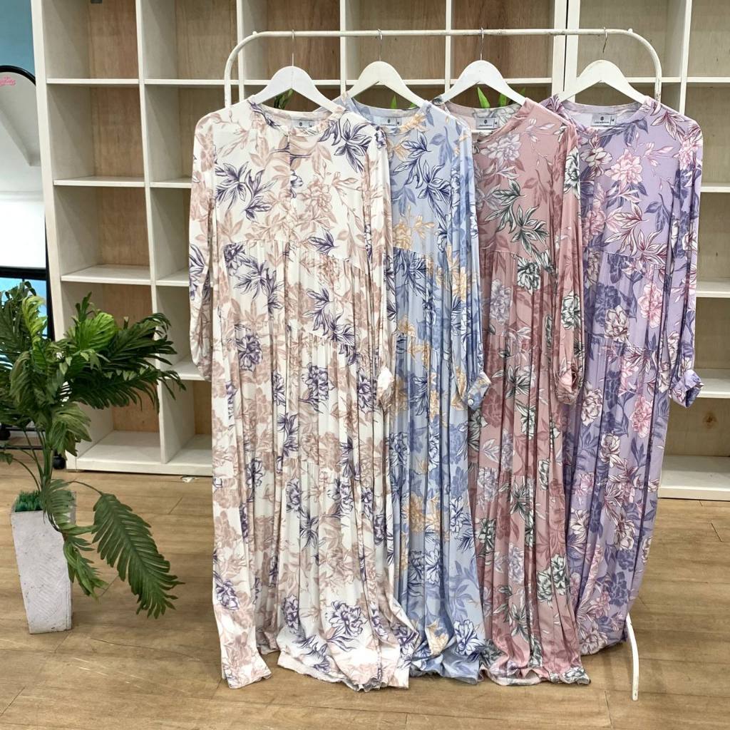 LELYSHOP lidiahadiwinoto - Sabine Dress Mom & Kids Rayon Motif Series