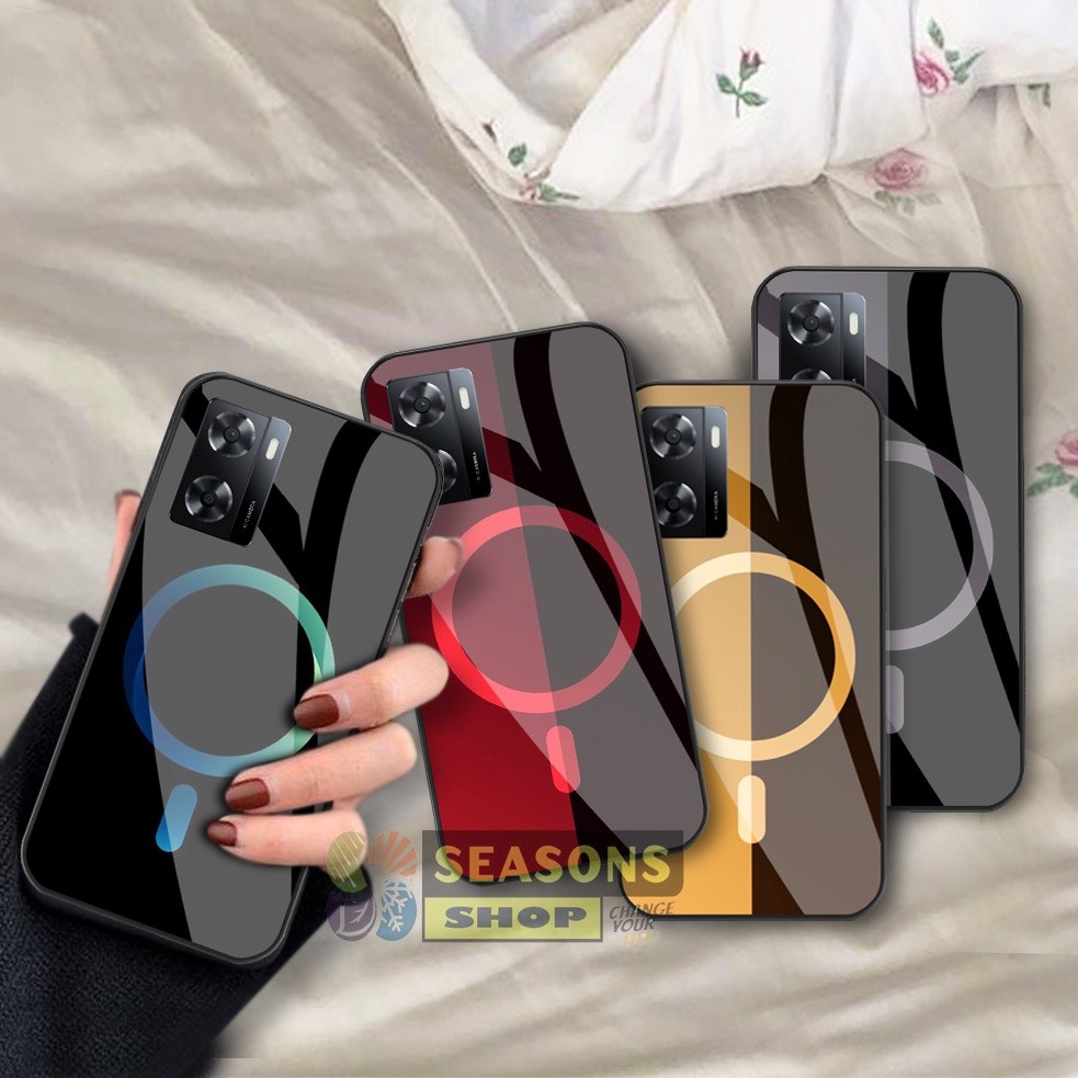 [Oppo A57 2022] Softcase Kaca Oppo A57 2022- Softcase Glass Glitter Oppo A57 2022 -  Softcase Oppo A