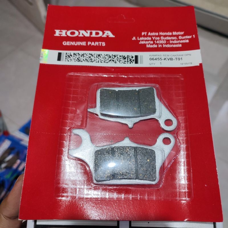 Kampas Rem/Dispad Cakram Depan Honda BeAT FI K25 (2012 - 2014) PART 06455-KVB-T01 [K3]