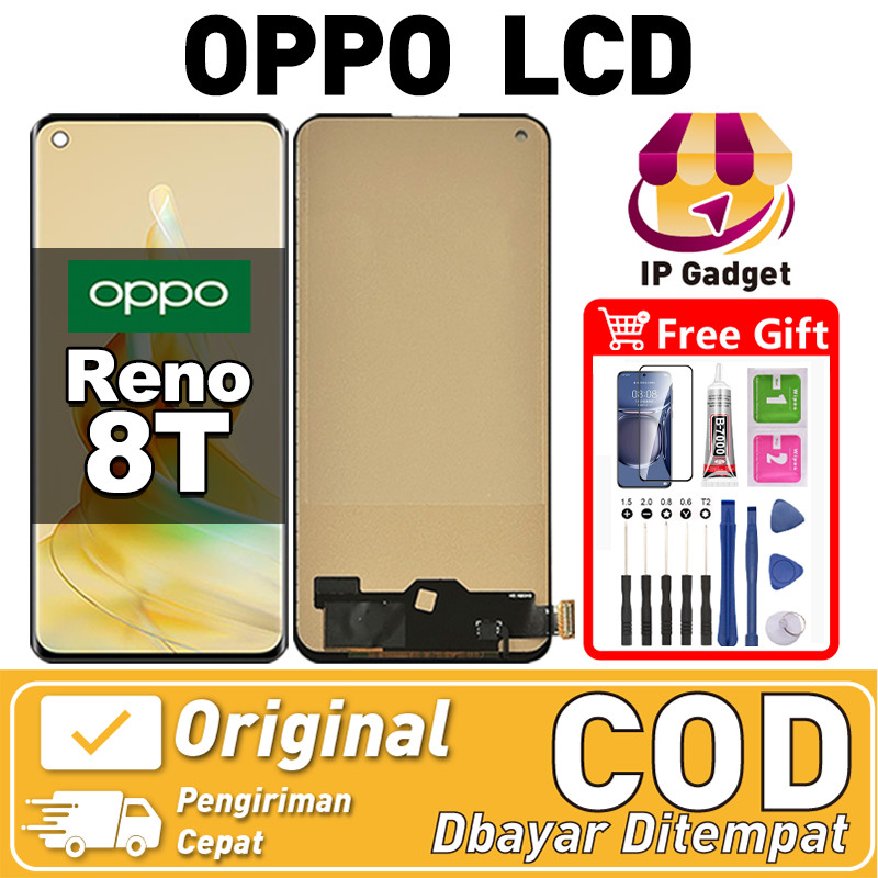 ORI FOR LCD OPPO Reno 8T Fullset Original LCD HP OPPO Reno 8T Asli Touchscreen Layar Sentuh HP COD