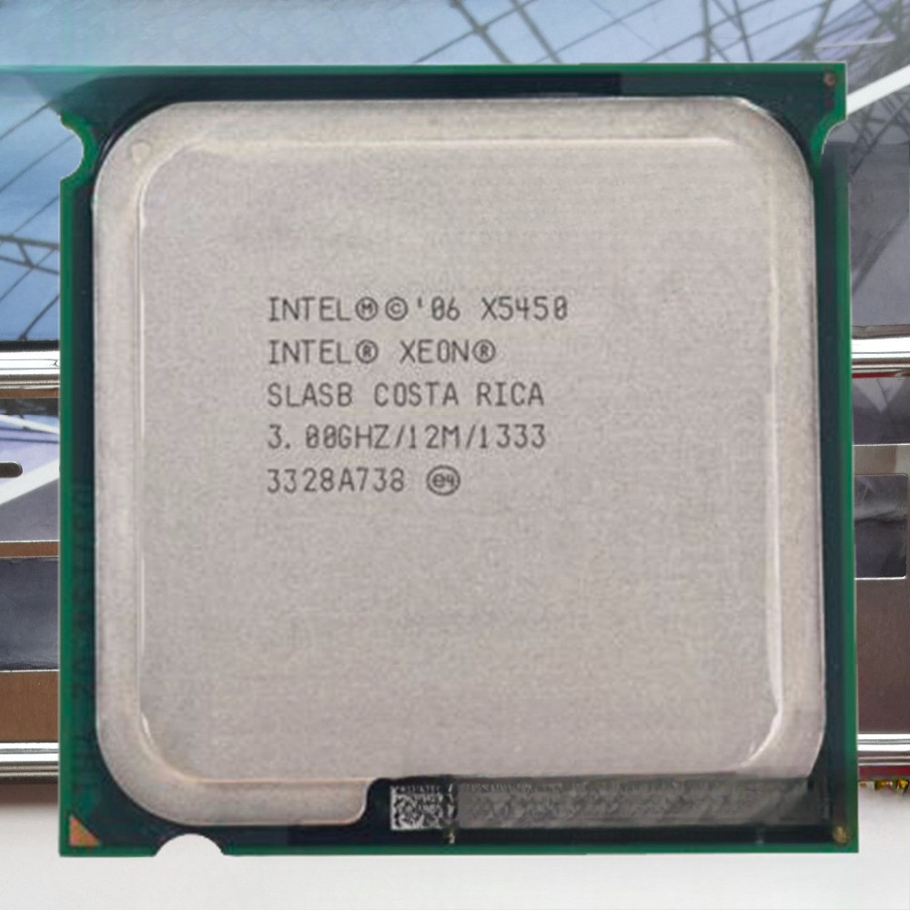 Origina Intel Xeon X5450 3.0GHz/12M/1333Mhz/CPU equal to LGA775 Core 2 Quad Q9650 CPU,works on LGA77