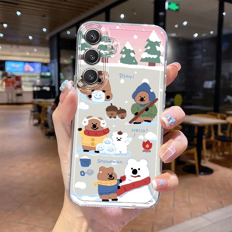 Transparent Tpu SILICONE Soft Case Beruang Chestnut Untuk Redmi Xiaomi NOTE POCO 12 13C 10 8 9  F5 1