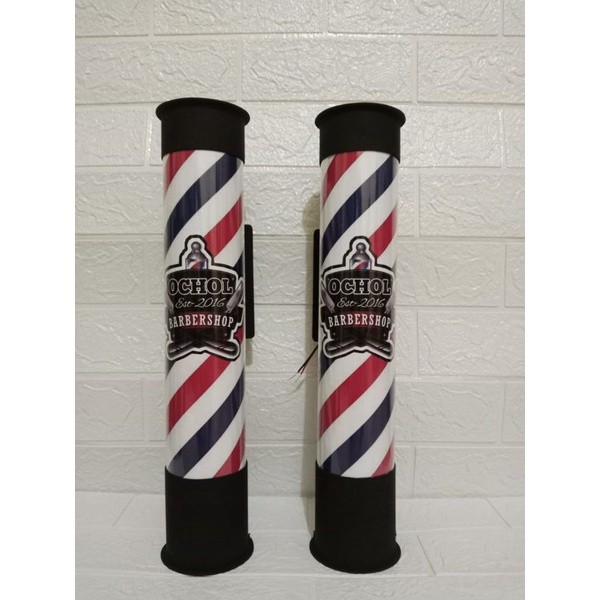 neon box barbershop custom tempel dinding bisa request logo/nama barbershop