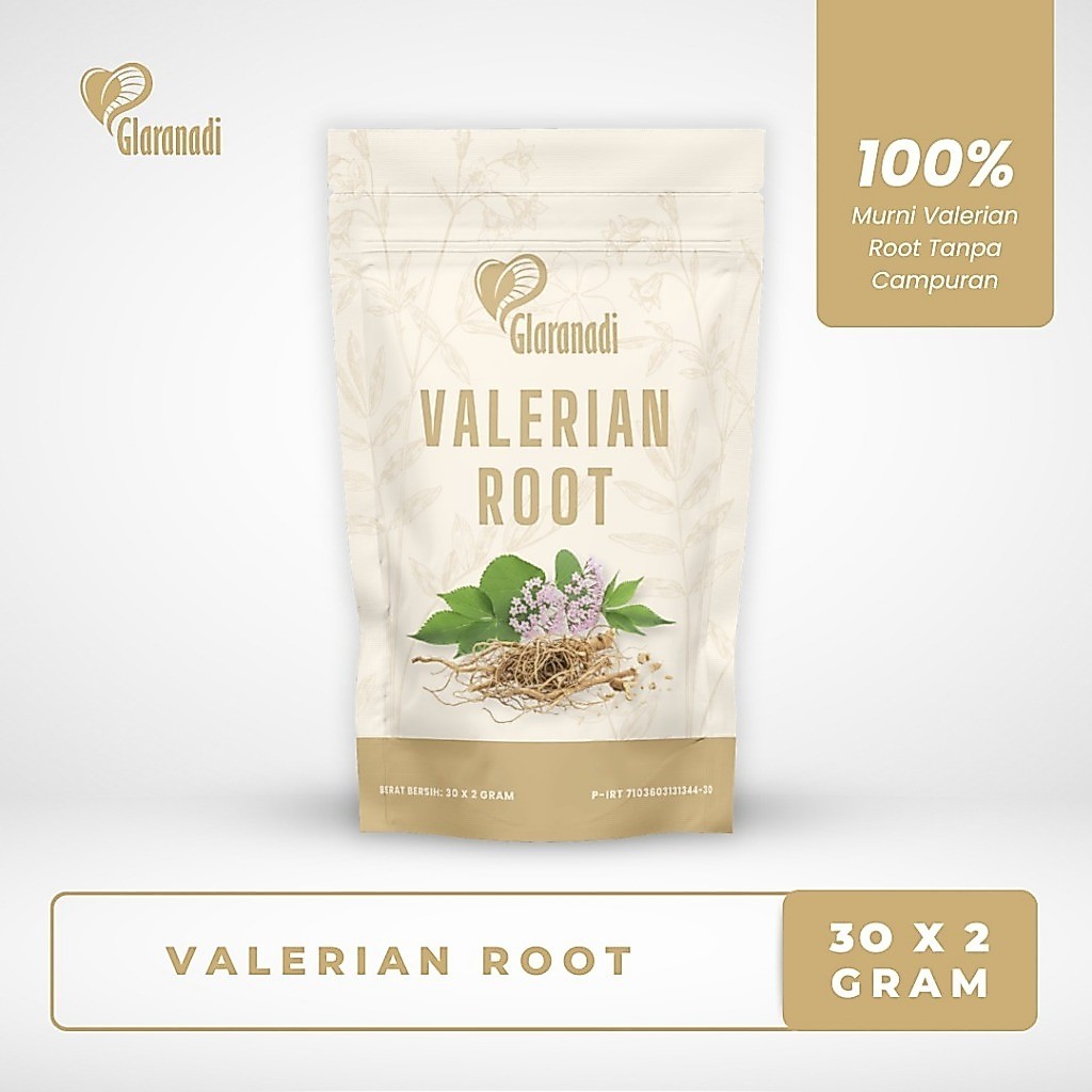 GLARANADI - Teh Insomnia & Mempermudah Tidur / Akar Valerian (Pure Valerian Root) 30 x 2 gram