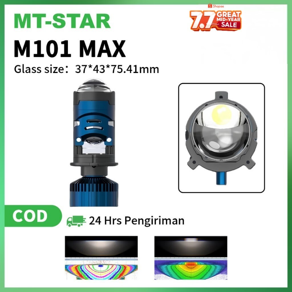 MT STAR Indonesia H4 M101/H4 M101 Max Lampu Projector Buat Mobil&Motor Premium With Cooling Fan