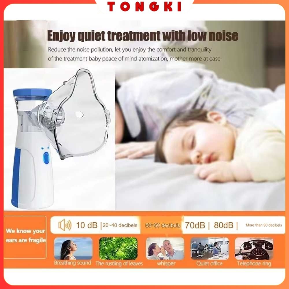 Nebulizer Inhaler Portable Alat Uap Asma Sesak Napas Anak Dewasa Rechargeable