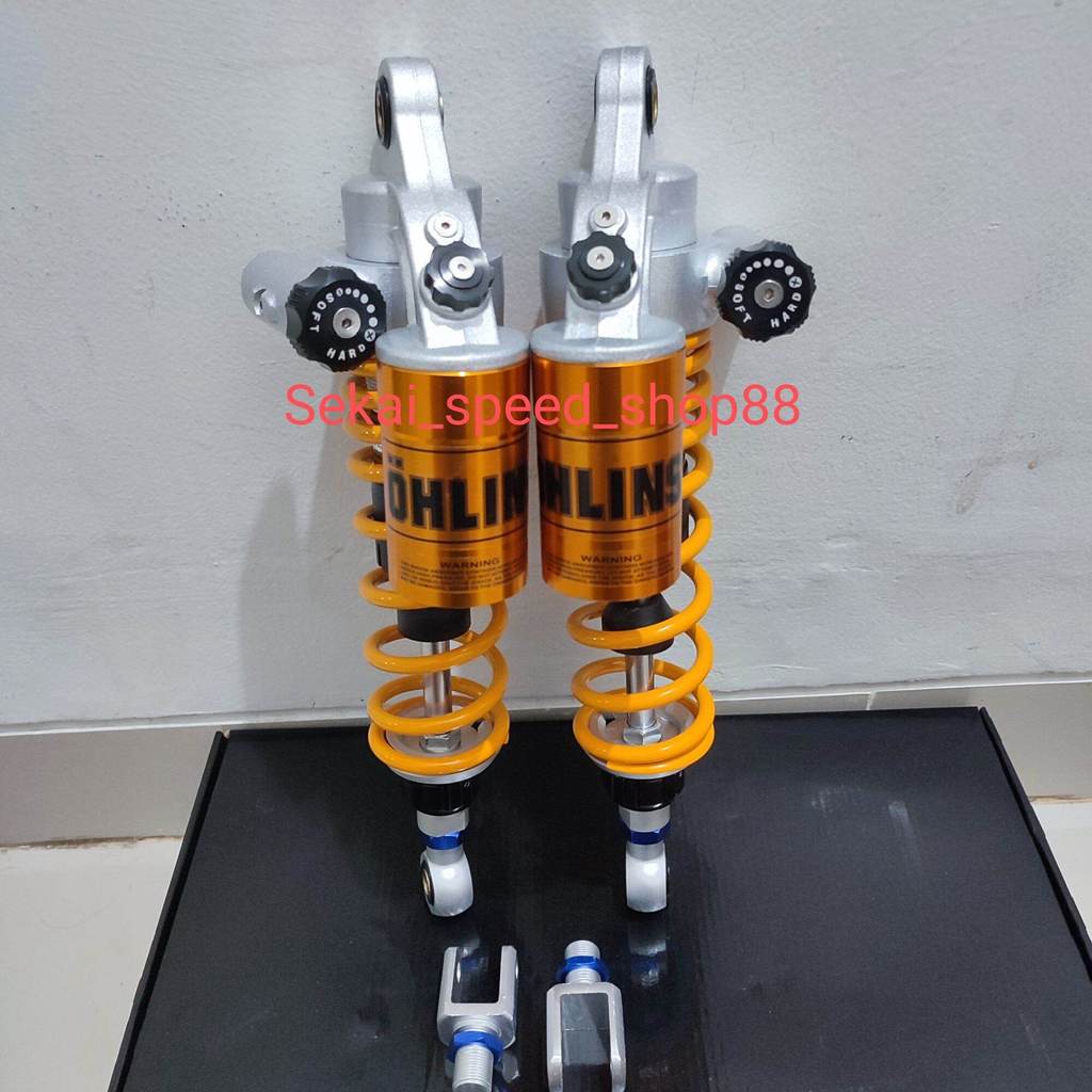 Shockbreaker Ohlins Tabung Atas Double Stell Click Samping Ukuran 280 320 & 340mm Nmax PCX Aerox Sup