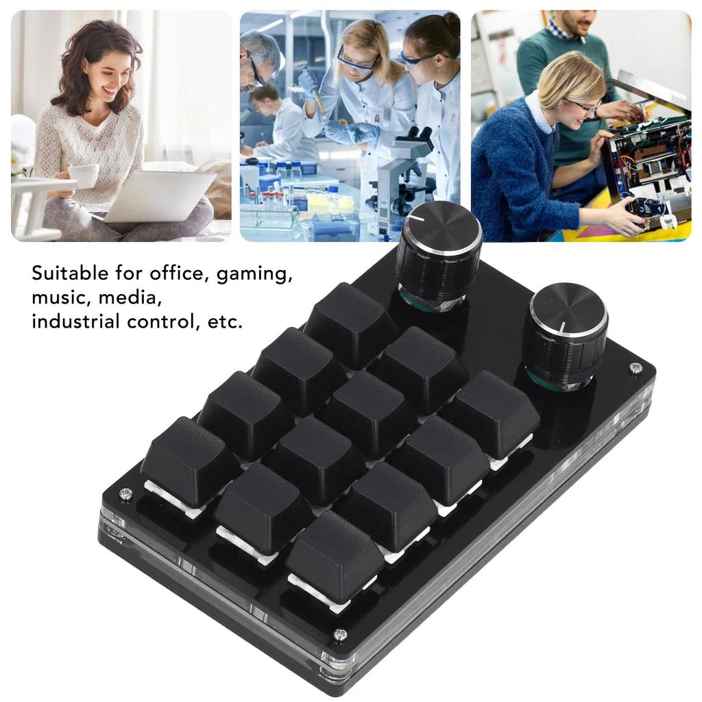 Meanical Gaming Keypad 12 Keys 2 Knobs Small OSU Gaming Keyboard Y Programmable Keyboard with USB Ca