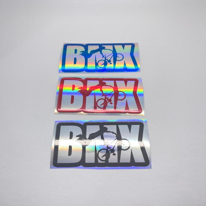 Ready STIKER HOLOGRAM SEPEDA BMX - STIKER HOLOGRAM TERBARU BMX - HITAM