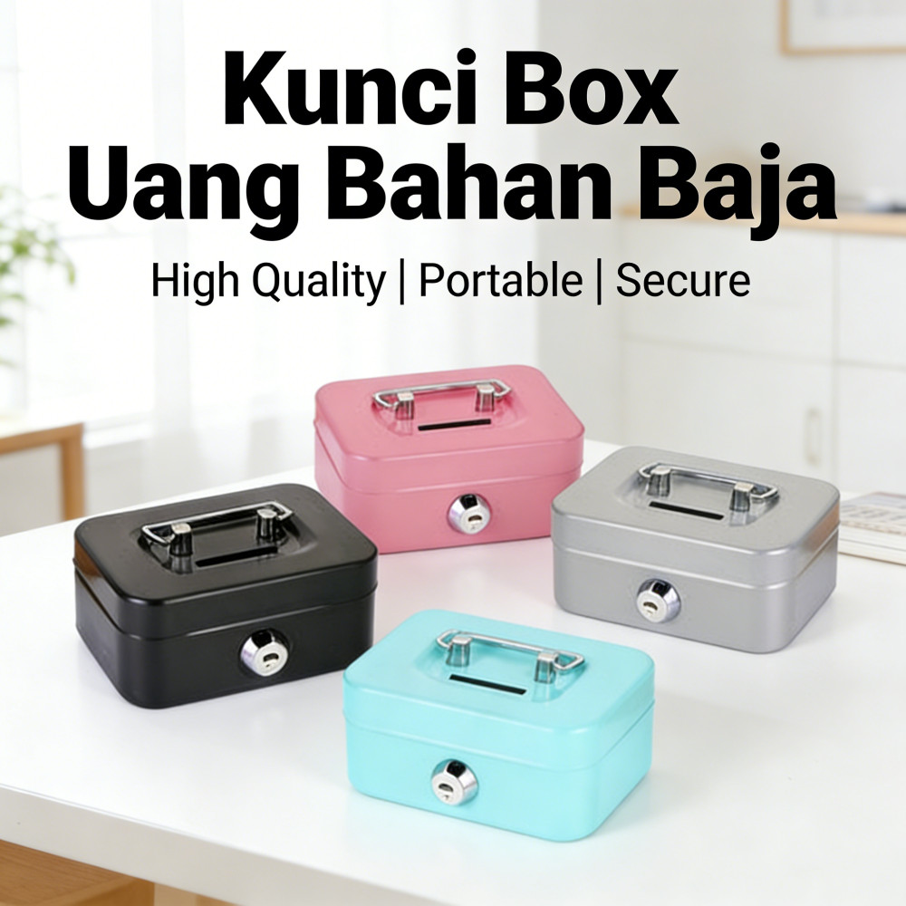 Kunci Brankas Kotak Kunci Brangkas Penyimpanan Uang Box Cash Uang Box Money