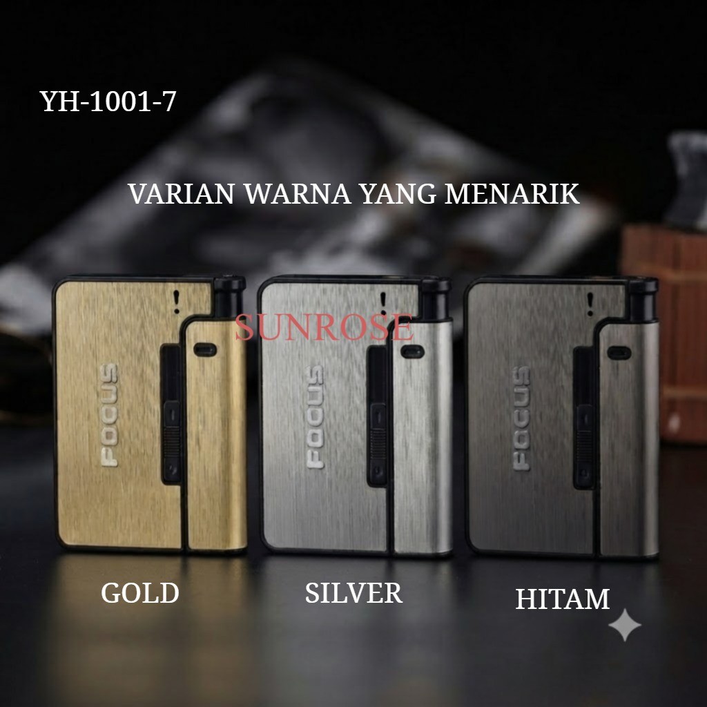 Kotak Tempat Korek Cigarette Case with Lighter Slot YH-1001-7