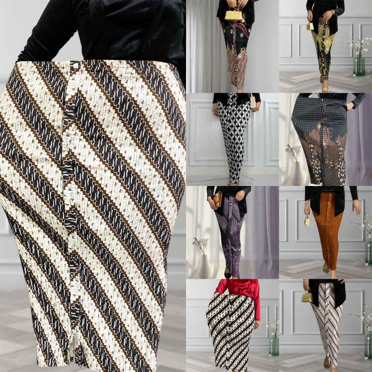 PROMO || Rok JUMBO Plisket Wiru / Jarik Instan Big Size / Motif Lengkap Traditional dan Modern