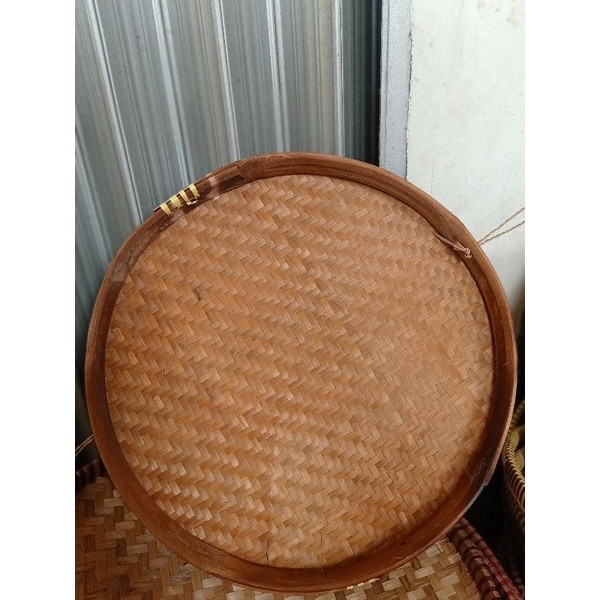 Tampah Bambu Jumbo - Ayakan Nyiru Anyaman Bambu Tebal (Diameter 40cm/50cm)