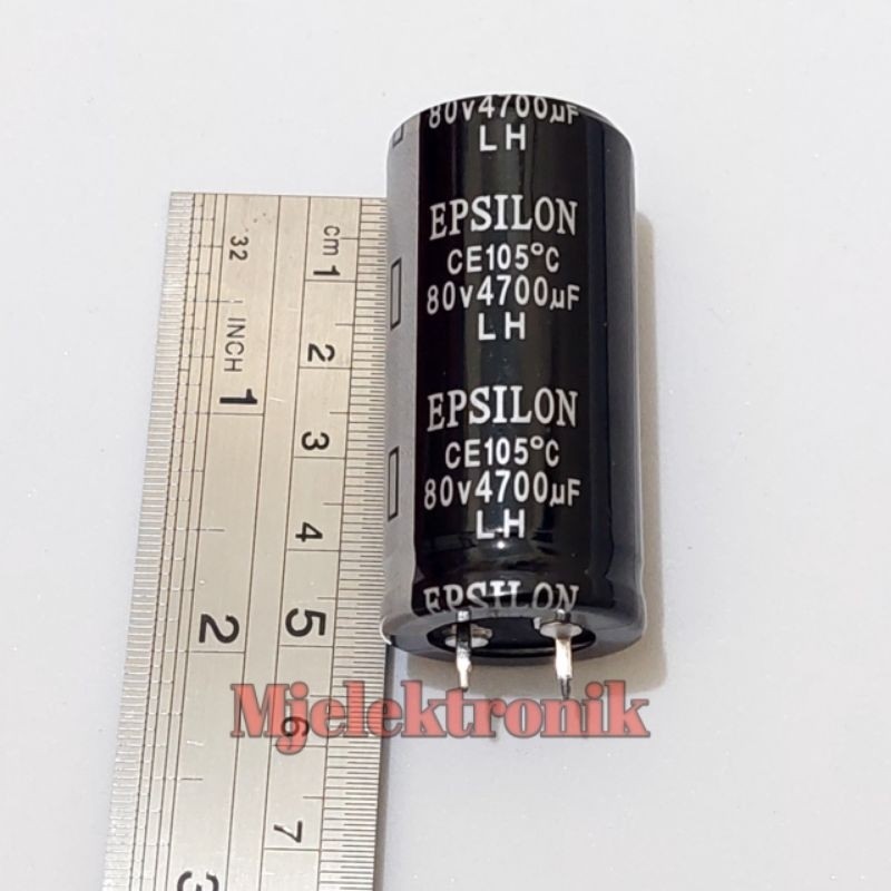 Elco 4700uF 80V Elko Epsilon Original full tembaga