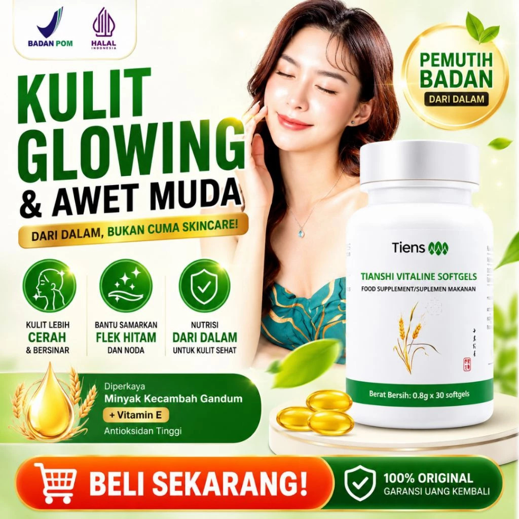 ORI TIANSHI TIENS Pemutih Seluruh Tubuh Ampuh Terbaik / Vitaline Softgel Original Tiens / Pemutih Wa