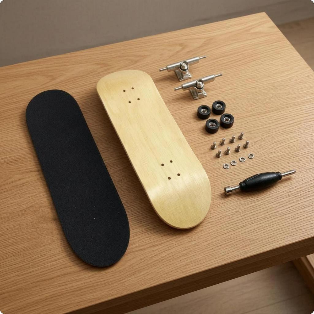 Roda Bearing Skateboard Maple Finger, Doublefingerboard, Skateboard, Truk Logam, Fingerboard Maple