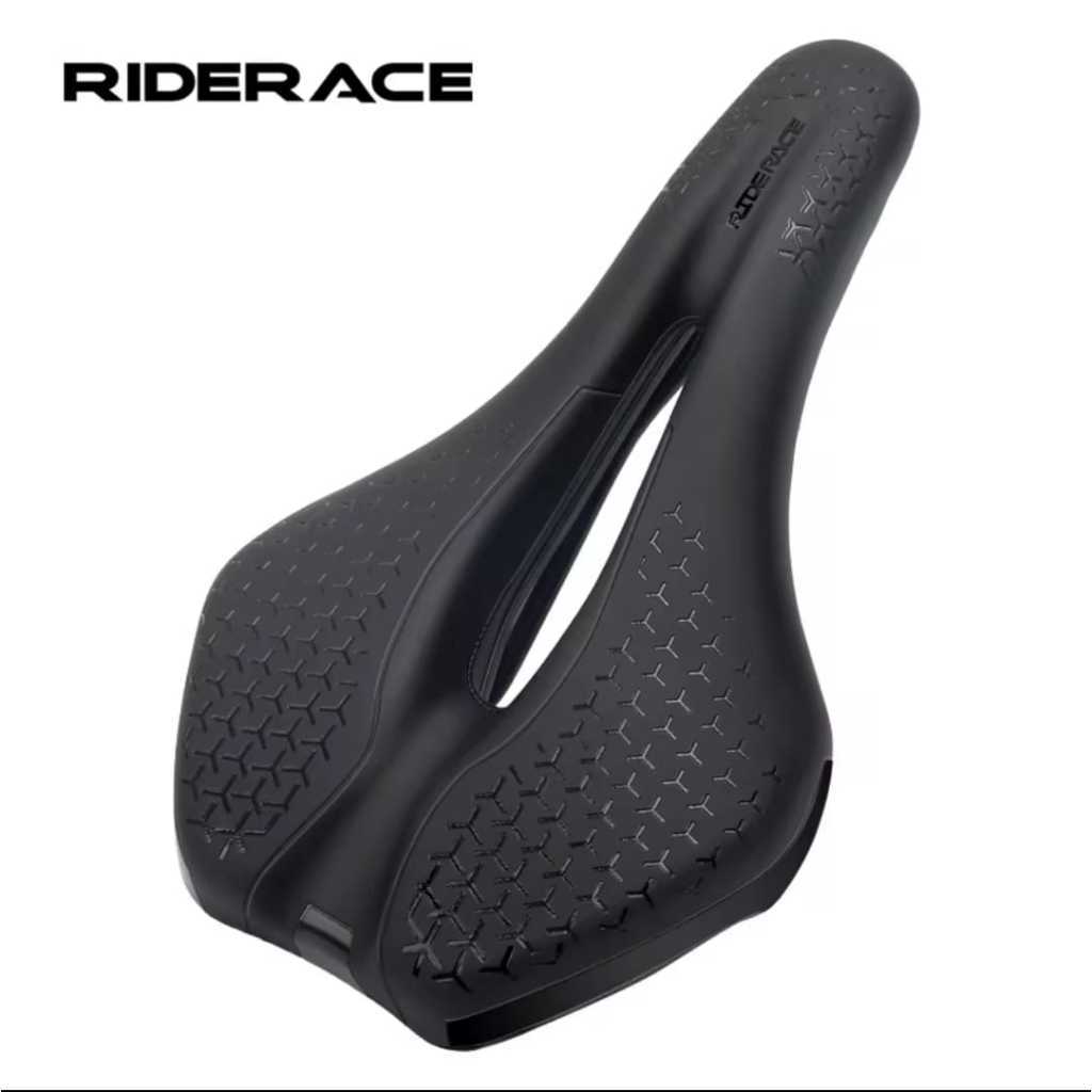 Foto Riderace Saddle Sadel Hollow Cushion Berlubang PU Leather Sponge Comfortable Soft Shockproof Untuk Sepeda MTB Seli Road bike
