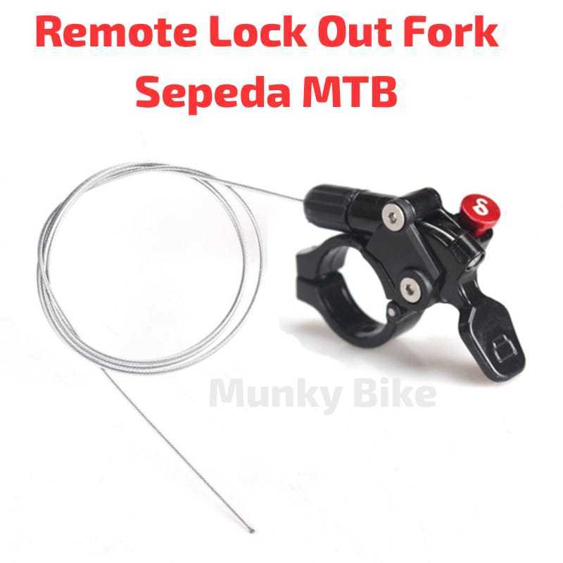 Foto Tuas Remot Remote Fork Pengunci Lock Out System Garpu Kunci Sepeda MTB Bisa Untuk Shifter Brompton pikes 3 sixty trifold