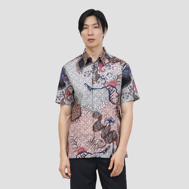 Arjuna Weda Liris Mentari Hem Batik Lengan Pendek Pria 124330304