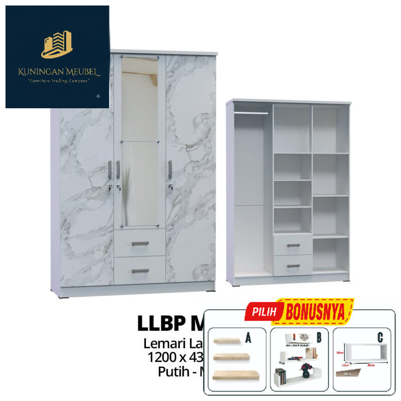 Lemari Pakaian Lemari Baju 3 Pintu Gamis Laci Mora Lemari Mebel Terlaris Cirebon Indramayu Majalengk