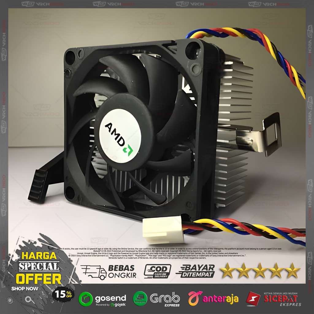 Cooler Fan CPU / Heatsink Fan / Fan Processor AMD Original Fan AMD AM2 / AM3 / FM1 / FM2 / FM2+/ AM4