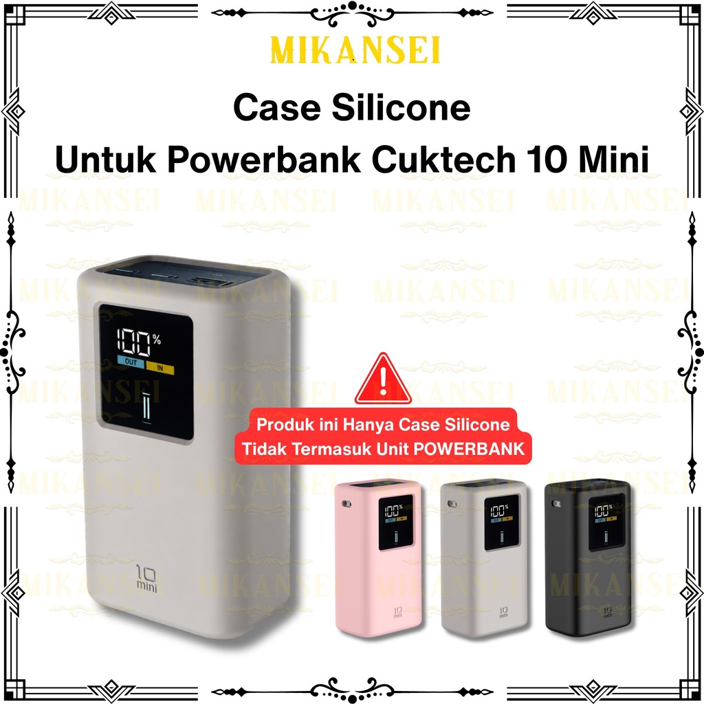 MIKANSEI Case Silicone Untuk Powerbank Cuktech 10 Mini Casing Pelindung Cuktech 10 Mini Antigores Pr