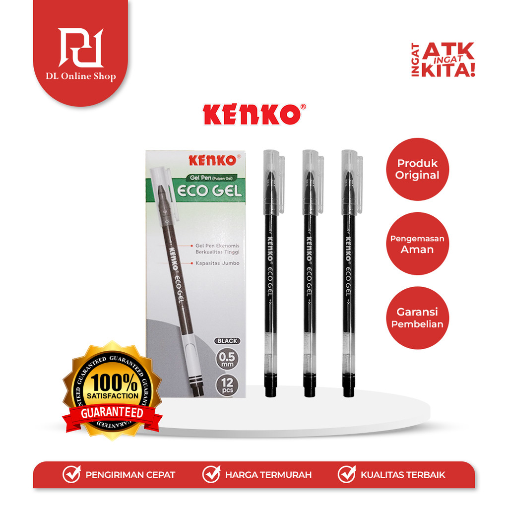 KENKO PULPEN GEL/ GEL PEN ECO GEL (1LSN/ 12PCS)