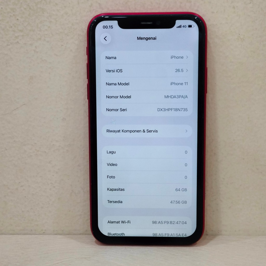 (N735-2) IPHONE 11 RAM 64GB (IBOX) PA/A, BATANGAN NO CHARGER "594977"