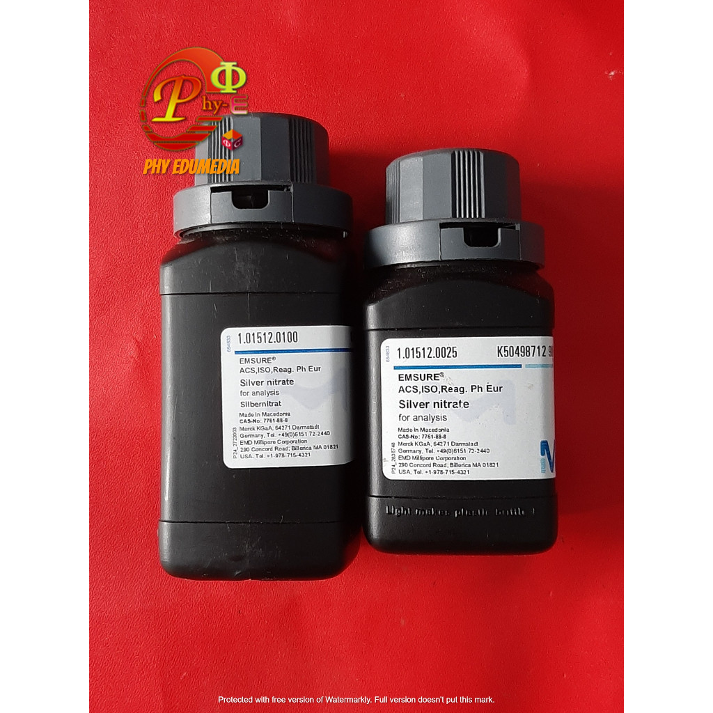 Perak Nitrat / Silver Nitrate Merck (AgNO3) Analis Per Gram     Berkualitas