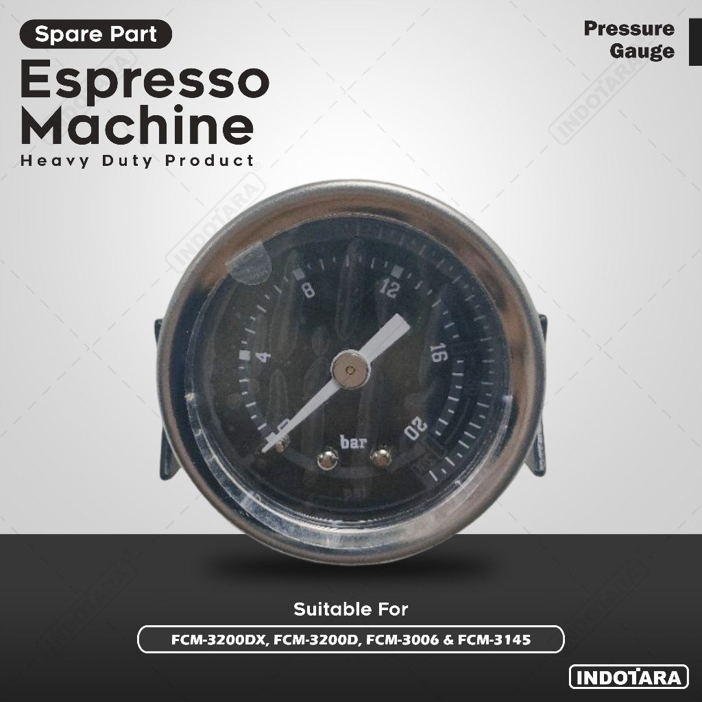 Pressure Gauge 20 BAR For FCM-3200DX, FCM-3200D, FCM-3006 & FCM-3145