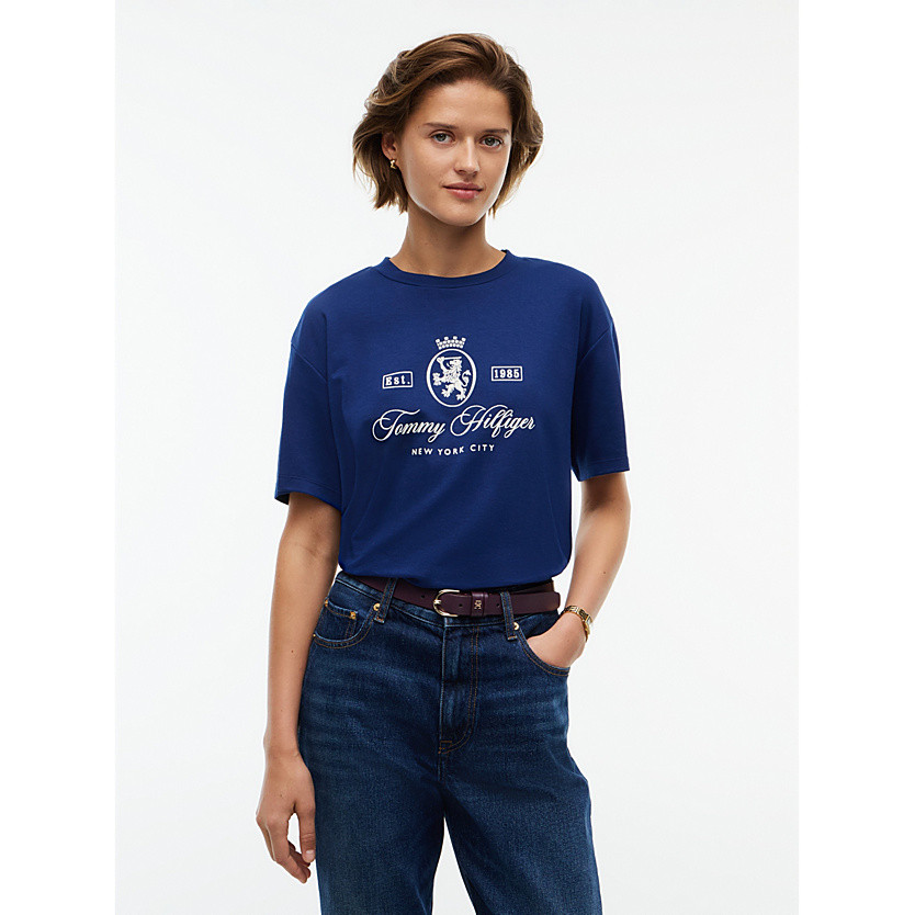 Tommy Hilfiger - W VARSITY CREST RELAX TEE