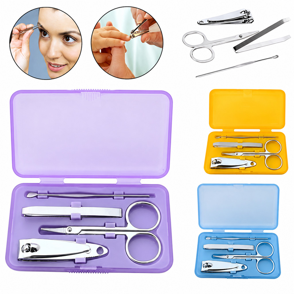 Menicure Pedicure Set 4IN1 / Manicure Pedicure Alat Gunting Kuku 4 in 1 / Stainless Manicure Set 4IN