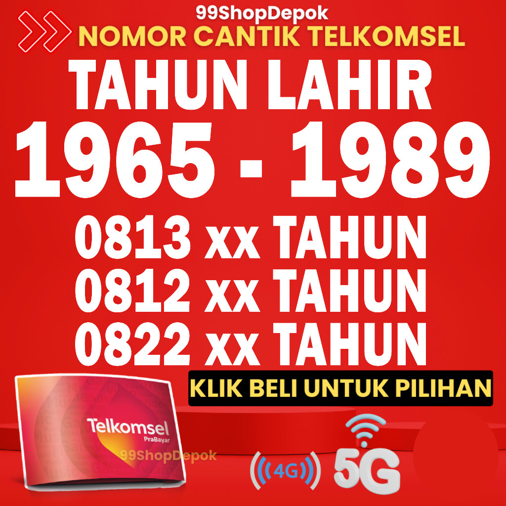 Kartu Perdana Nomor Cantik Telkomsel Simpati TAHUN P3 - Nomer Cantik Telkomsel TAHUN 1998 1991 1990 