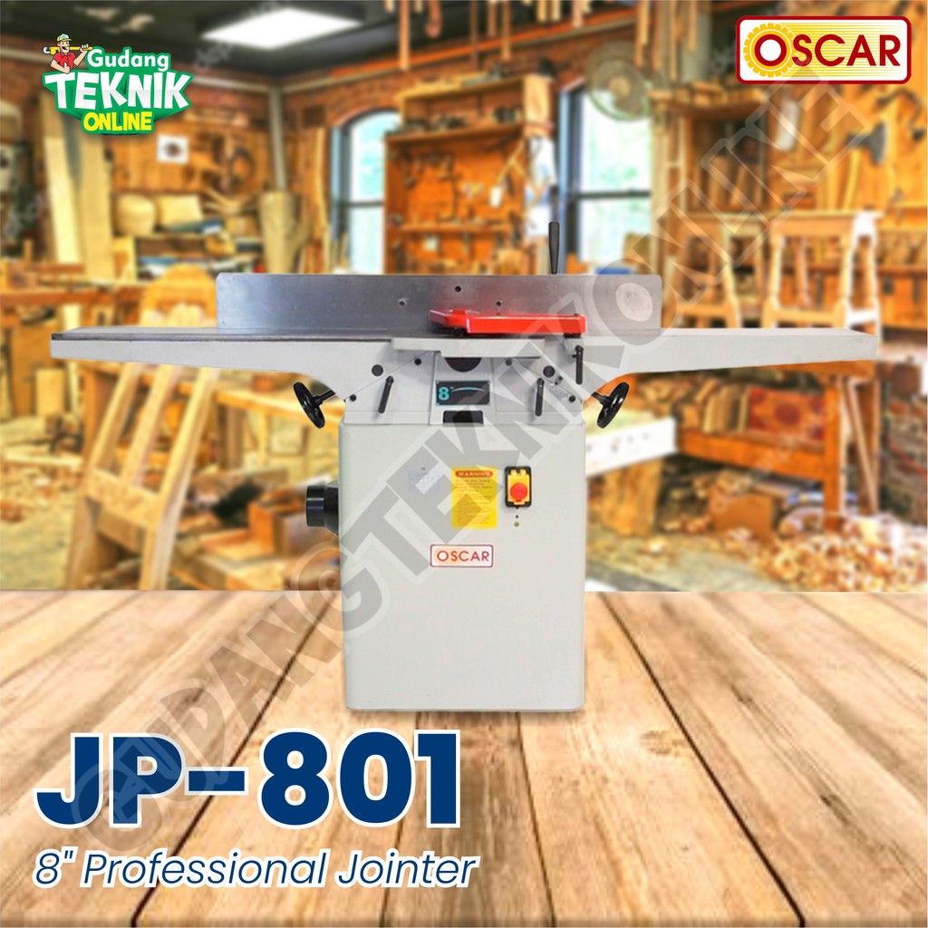 Promo Mesin Jointer Ketam Kayu 8" JP801 OSCAR MEJA PANJANG / Mesin Wood Jointer 8 Inch Meja Perata S