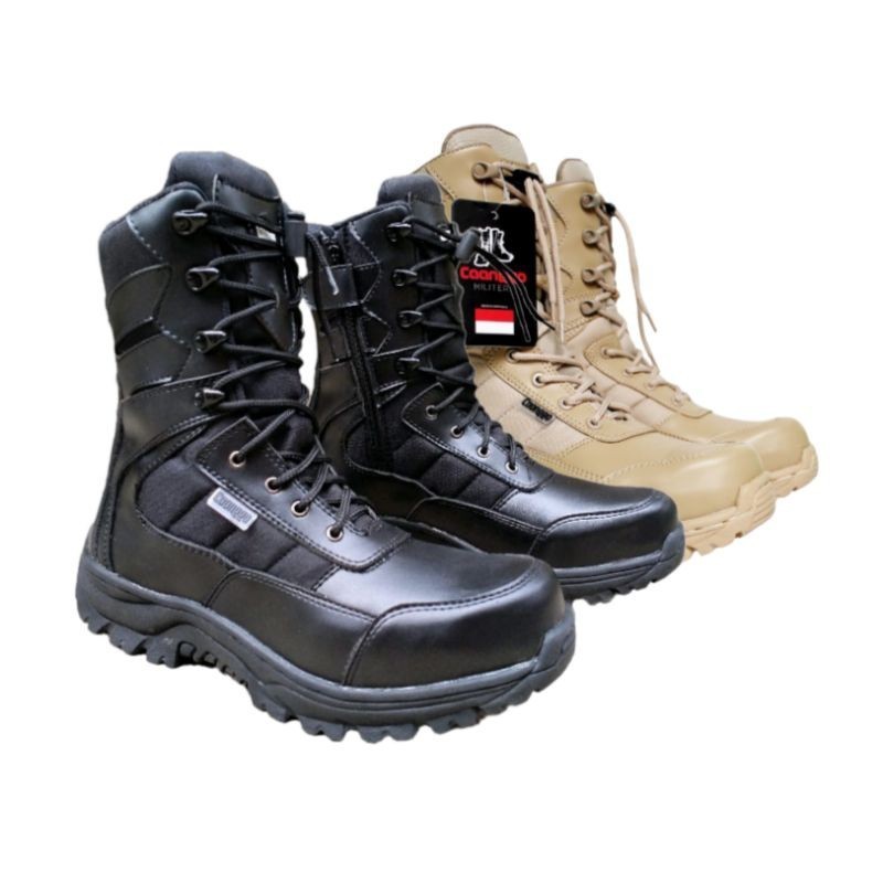 Sepatu PDL Terbaru Boots Tactical Predator Black Cream