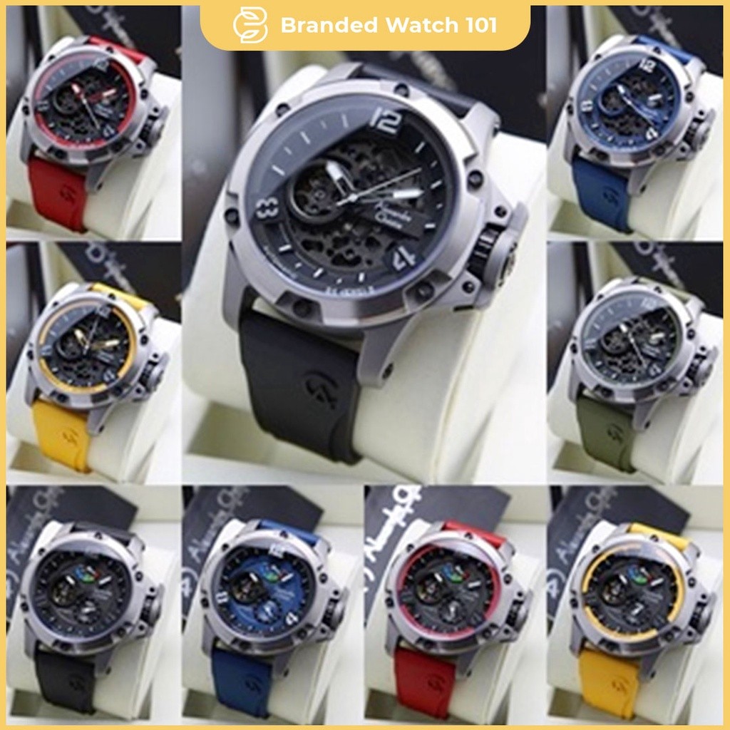 TERLARIS ORIGINAL Jam Tangan Pria Cowok Alexandre Christie Limited Titanium Automatic AC 6295 / AC62