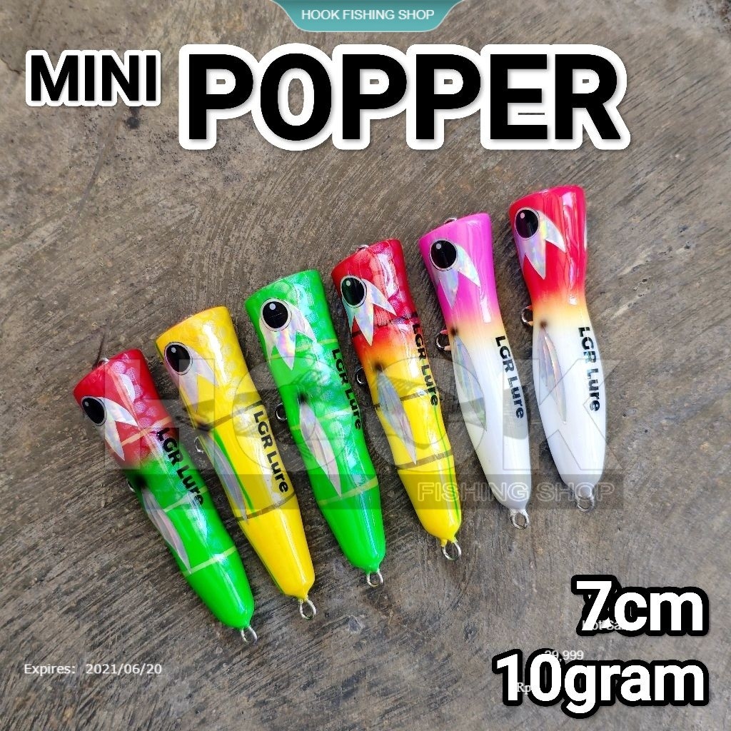 HFS umpan MINI POPPER HANDMADE bahan kayu 10gram