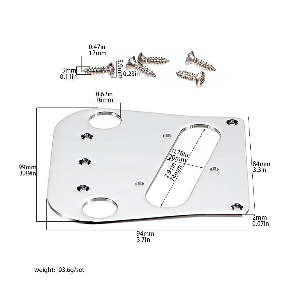 Chrome Guitar Bridge Plate Adapter Plate for TL Guitar Bigsby B5 and B50 Guitar Parts & Accessories