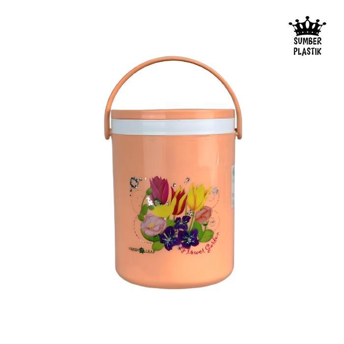 Promo Green Leaf 1239 Rantang Tunggal THERMOS MINI /Termos nasi/Termos Es Batu Biru Hijau - PEACH Ra
