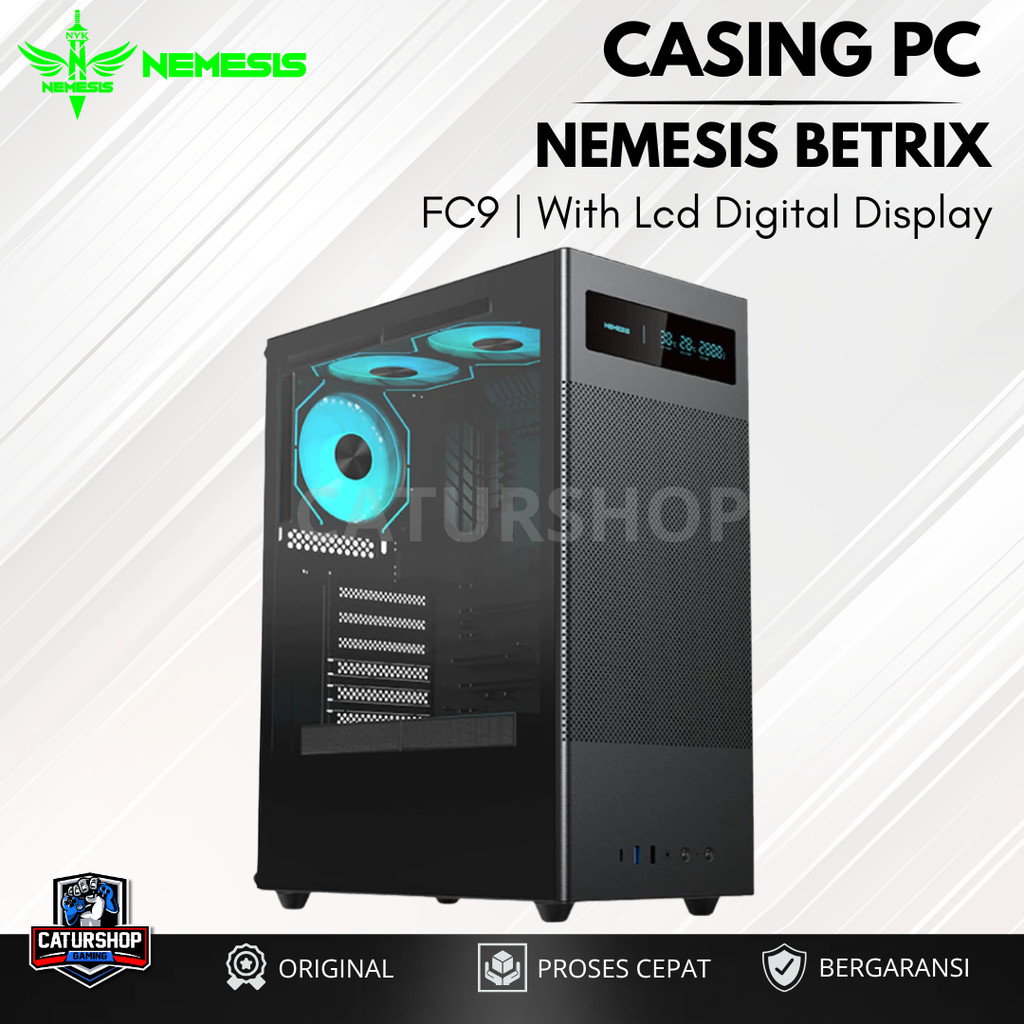 Casing Pc Nemesis Betrix FC9 | With Lcd Digital Display