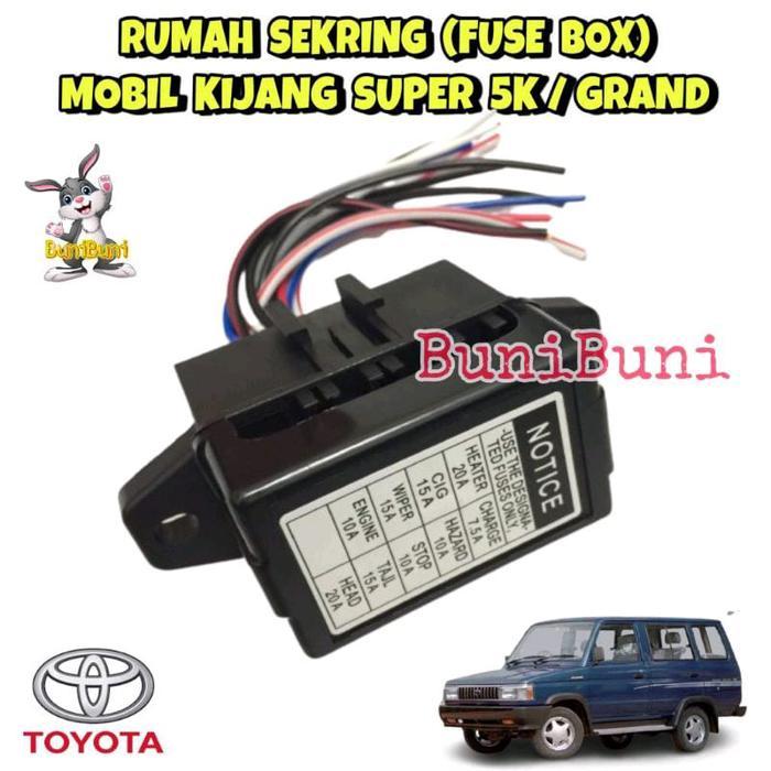 Fuse Box / Rumah Sekring Sikring Mobil Kijang Super 5K / Rover / Grand Komplit Sekring - BOX SEKRING